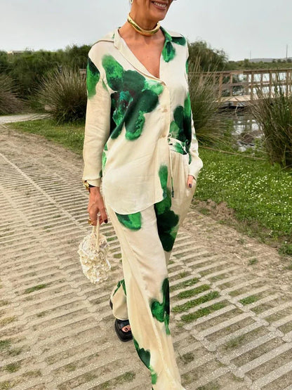 ELISA™ CONJUNTO DOS PIEZAS CAMISA + PANTALON